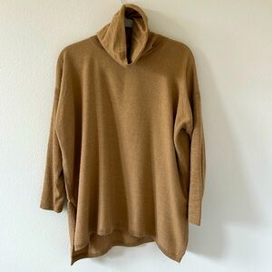 Cuyana Camel Cowl Neck Sweater
